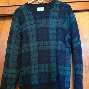 Old Navy Cozy Plaid Crewneck Sweater